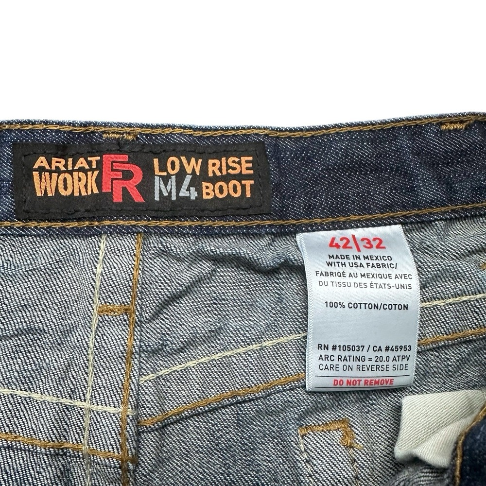 Ariat Work FR Men's Low Rise M4 Boot Cut Jeans 42x32 Flame Resistant HRC2 2112 - Picture 7 of 16